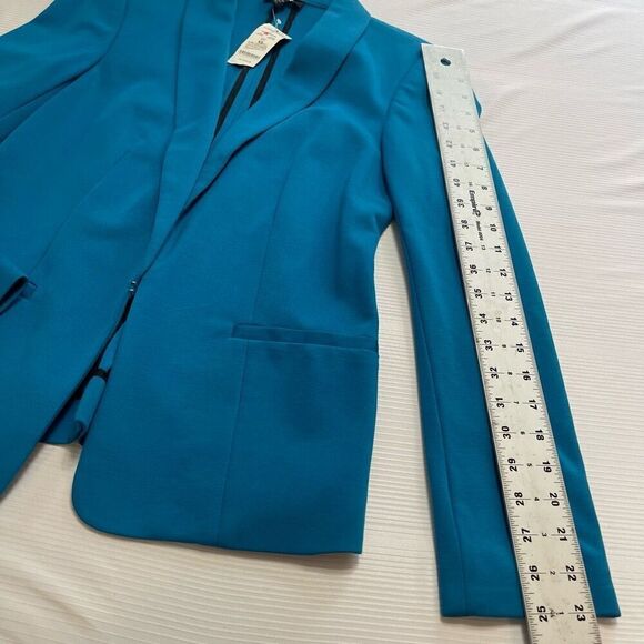 NWT Bebe Bright Blue Shawl Collar Jacket Size XS New - Picture 5 of 10